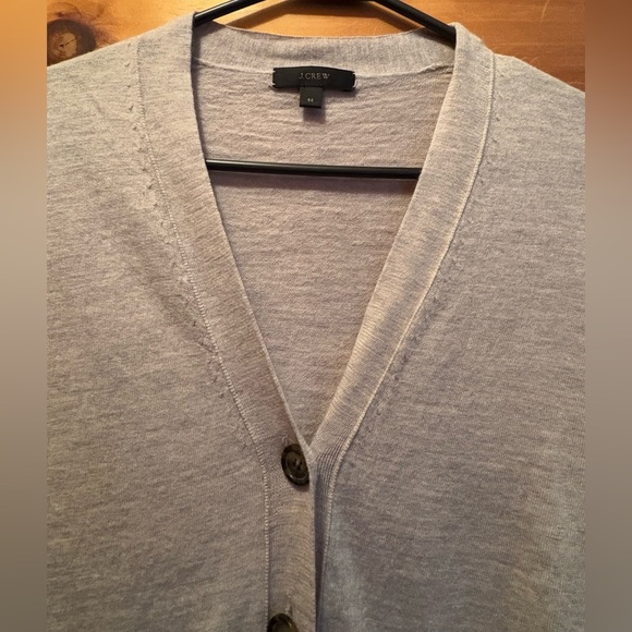 J.Crew Embellished Jewel Grey Cardigan 100% Merino Wool. Women’s size Medium. - Picture 10 of 12